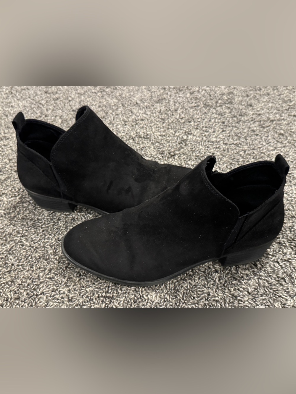 Kohl's Black Suede Ankle Booties
